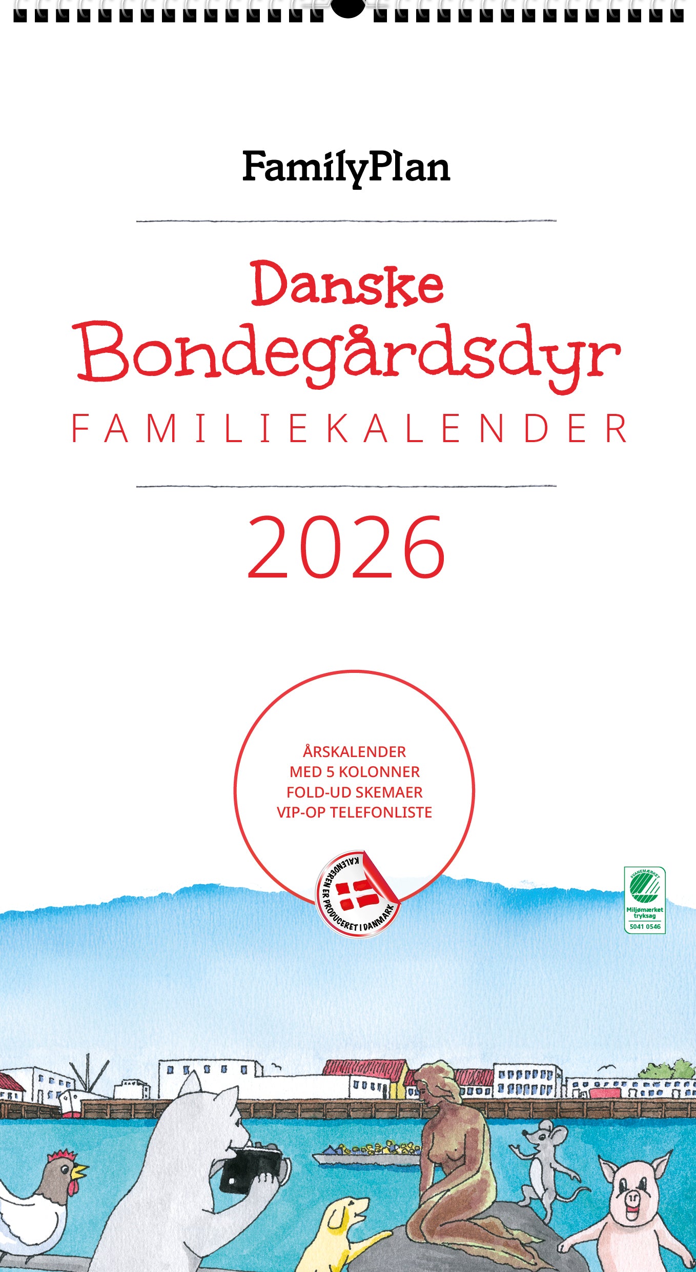 Familiekalender DYR 2026 - 5-pers.