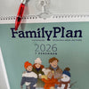 Familiekalender FamilyPlan Kalenderåret 2026, 7-pers. - PAKKE inkl. Sugekop og Magnetpen