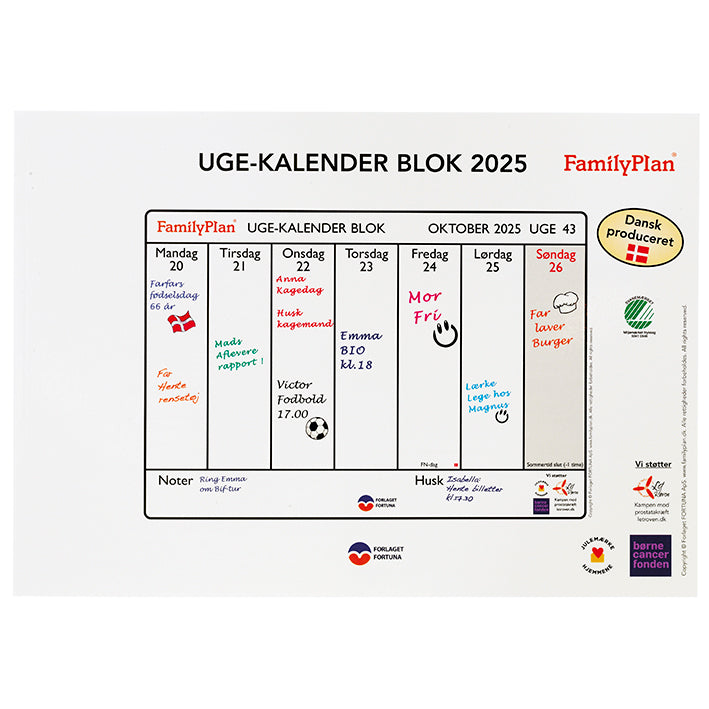 Familiekalender FamilyPlan BLOK 2025