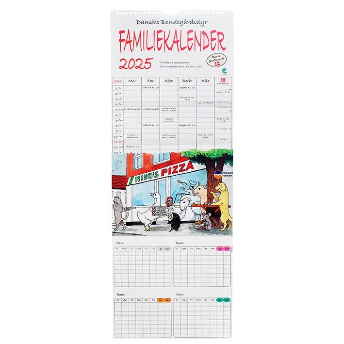 Familiekalender DYR 2025 - 5-pers.