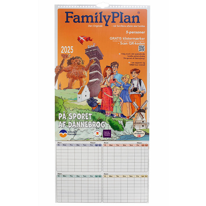 Familiekalender FamilyPlan 2025 - 5-pers.