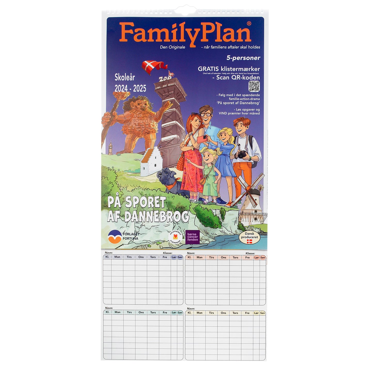 Familiekalender FamilyPlan 2024/25 - 5-pers.