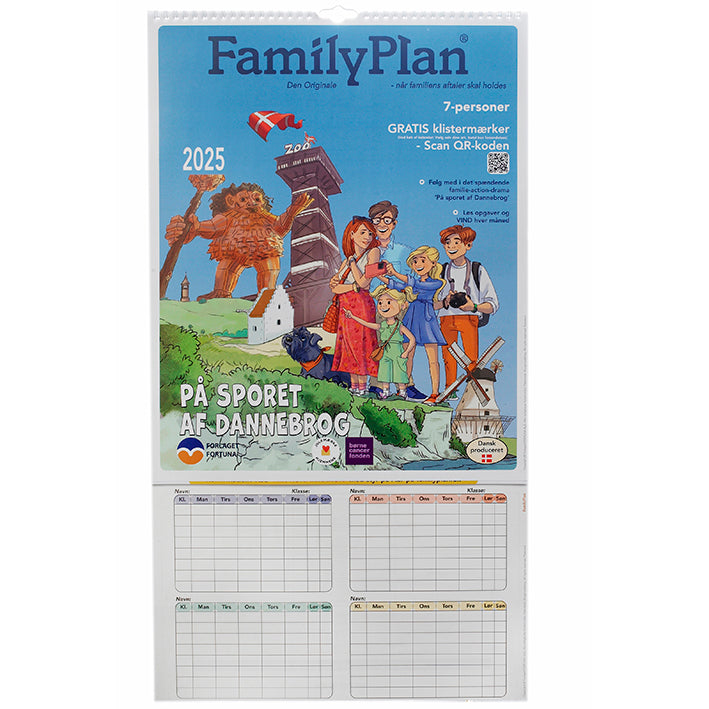 Familiekalender FamilyPlan 2025 - 7-pers.