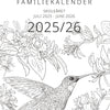 Familiekalender WILD Skoleåret 2025/26, 5-pers. - PAKKE inkl. Sugekop og Magnetpen