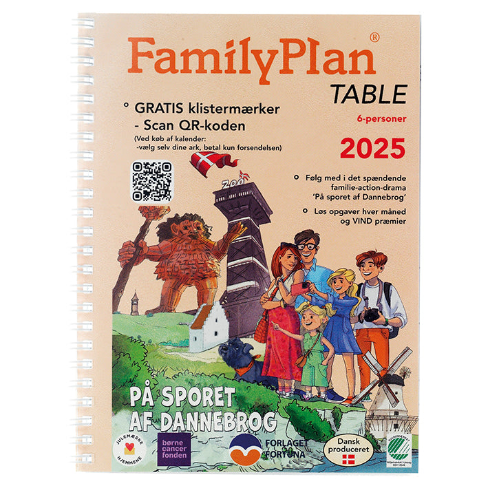 Familiekalender FamilyPlan TABLE 2025 - 6-pers.