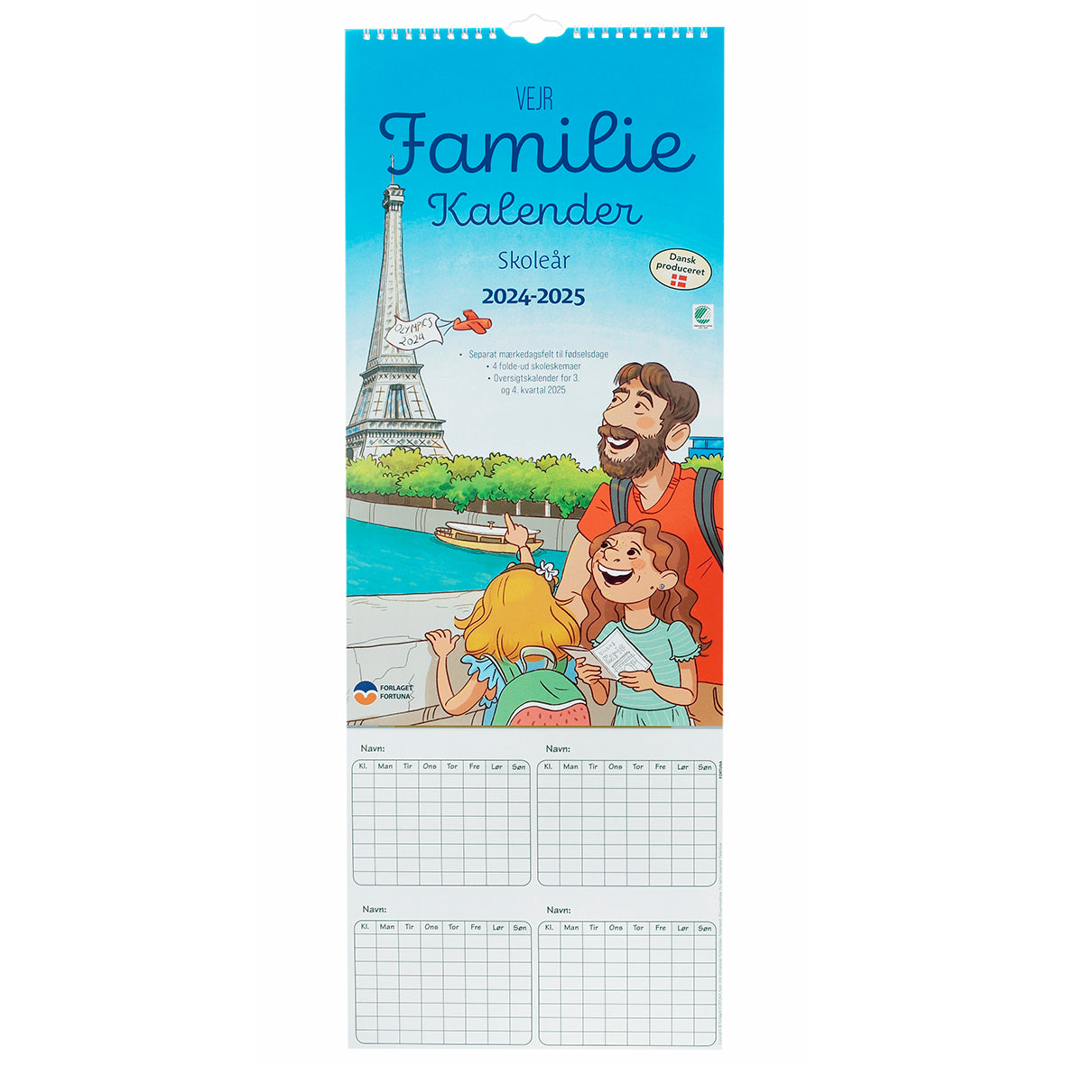 Familiekalender VEJR 2024/25 - 5-pers.