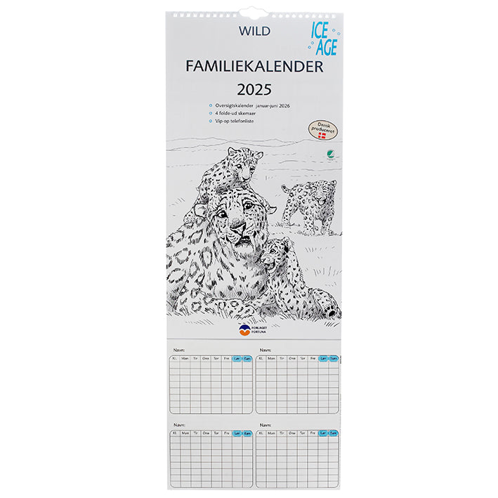 Familiekalender WILD 2025 - 5-pers.